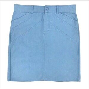 Armani Exchange Womens Straight Pencil Skirt Retro 70s Chic Powder Blue Size 12